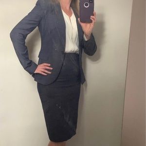 RW&Co navy skirt and blazer, both size 2